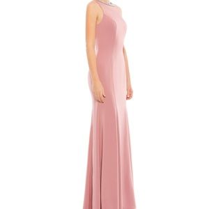 Mac Duggal embellished neck trumpet gown
